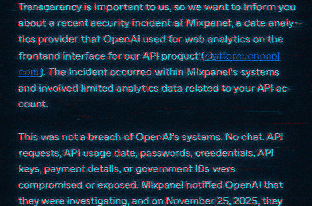 🔥 OpenAI — kiedy zewnętrzny vendor staje się najmocniejszym ogniwem ataku