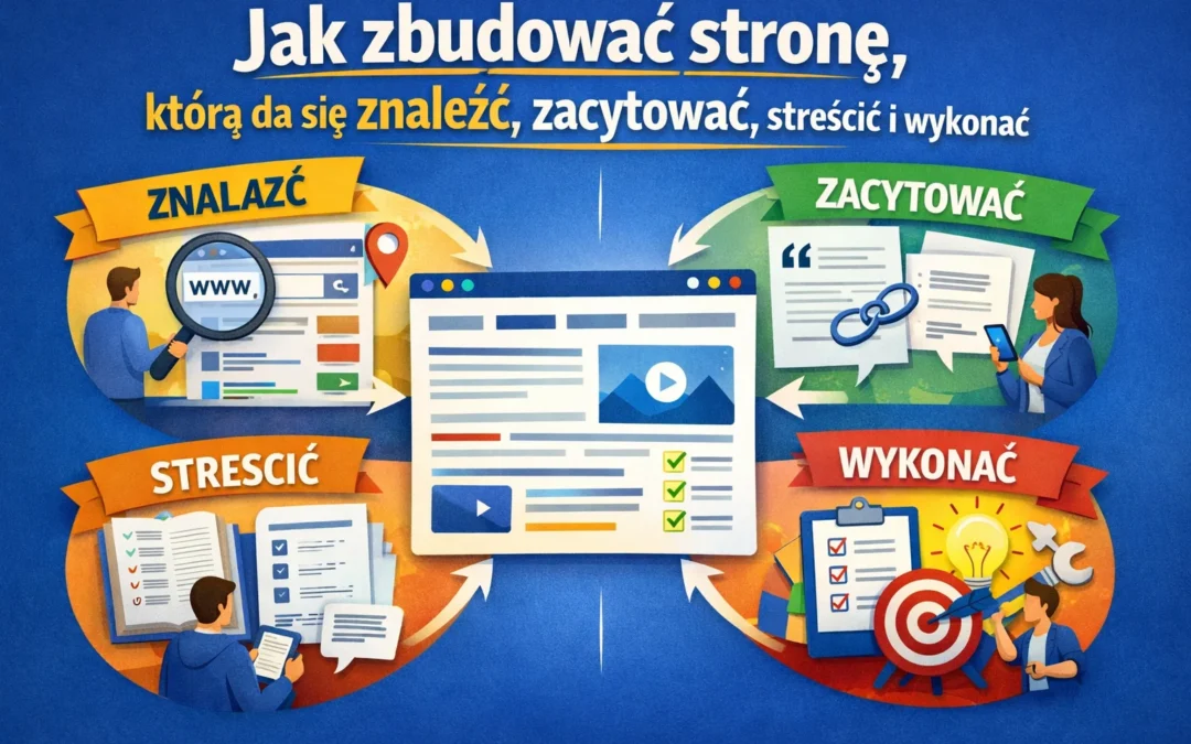 Jak zbudować stronę, którą da się znaleźć, zacytować, streścić i wykonać