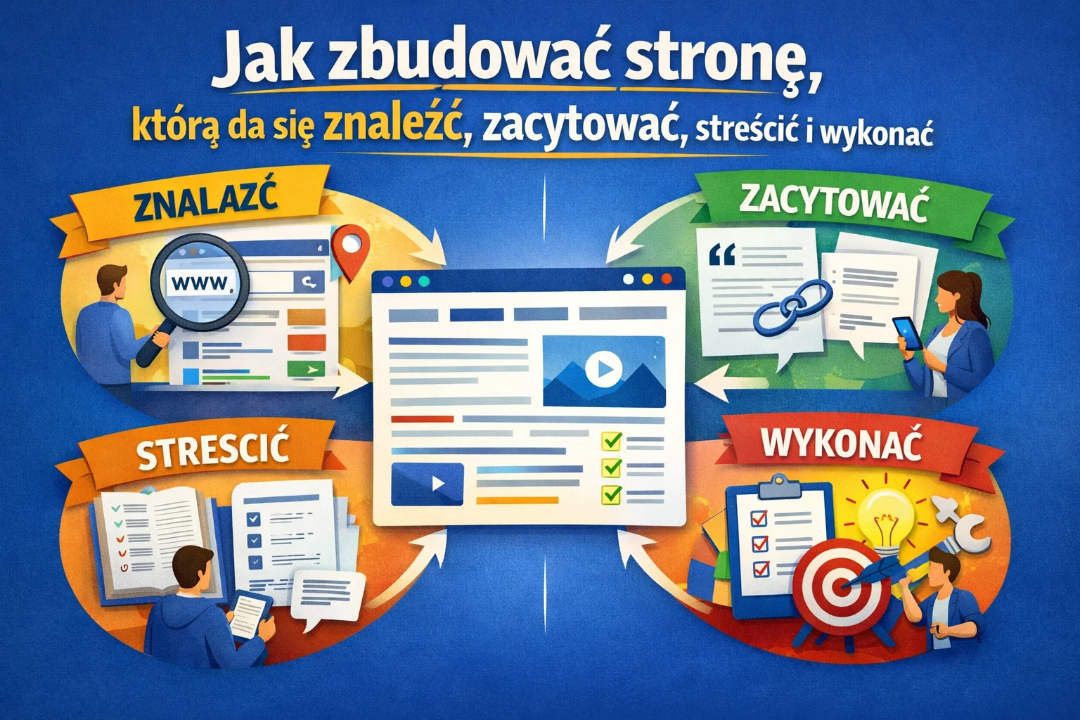 Jak zbudować stronę, którą da się znaleźć, zacytować, streścić i wykonać