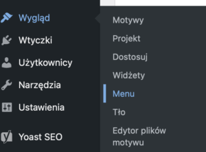 Menu w WordPress