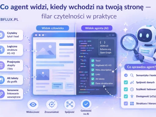 Co agent widzi, kiedy wchodzi na twoją stronę — filar czytelności w praktyce