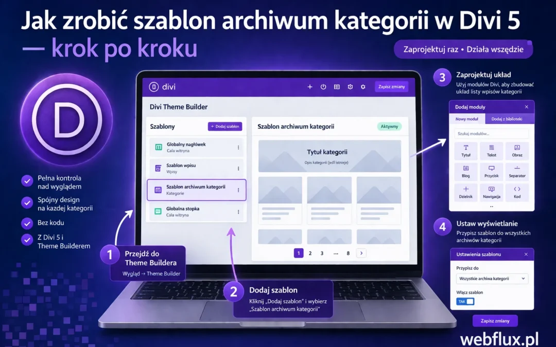 Jak zrobić szablon archiwum kategorii w Divi 5 — krok po kroku