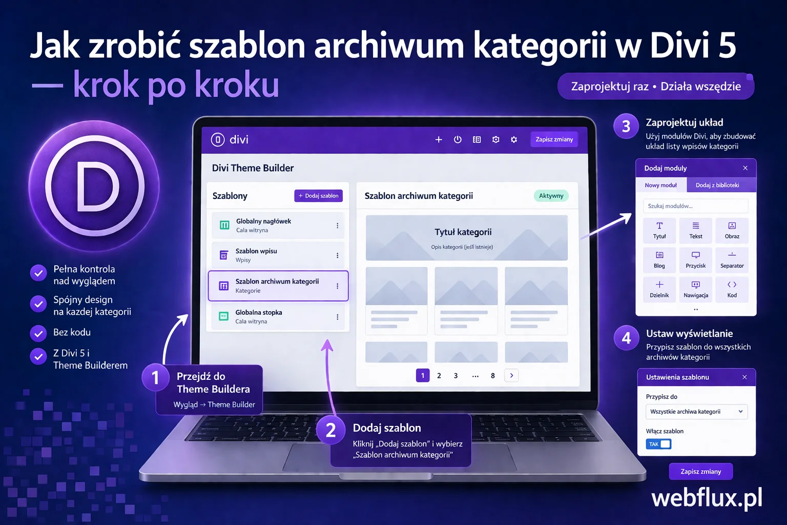 ak zrobić szablon archiwum kategorii w Divi 5 — krok po kroku