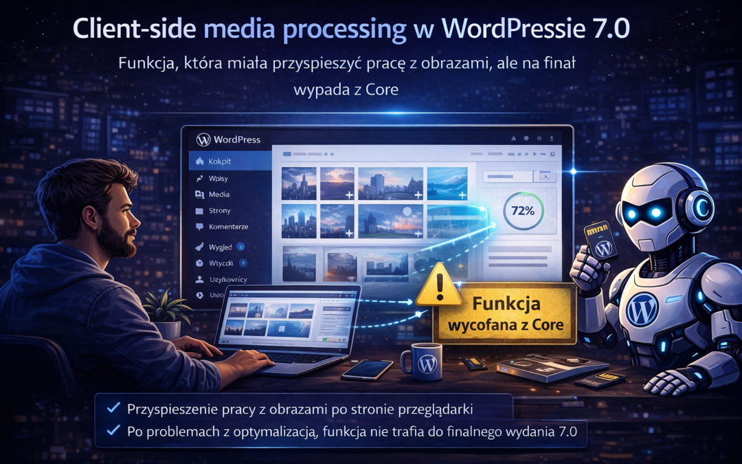 Client-side media processing w WordPressie 7.0. Funkcja, która miała przyspieszyć pracę z obrazami, ale na finał prawdopodobnie wypada z Core