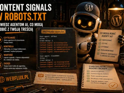 Content Signals w robots.txt — powiedz agentom AI co mogą zrobić z Twoją treścią