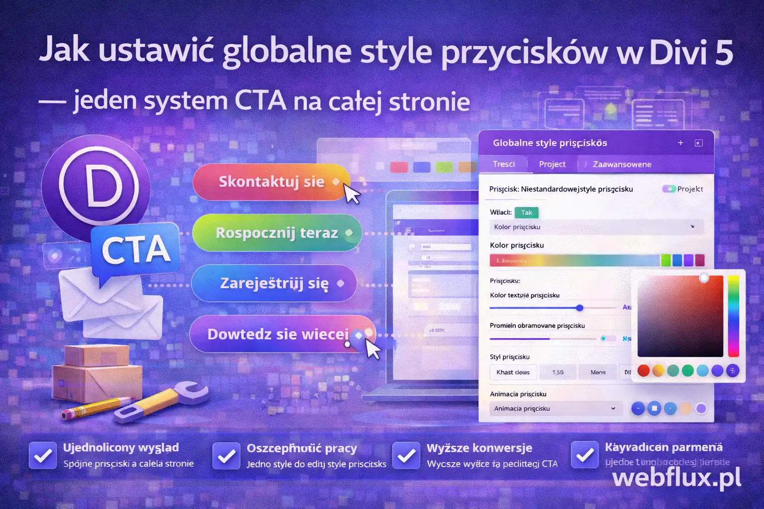 Jak ustawić globalne style przycisków w Divi 5 — jeden system CTA na całej stronie