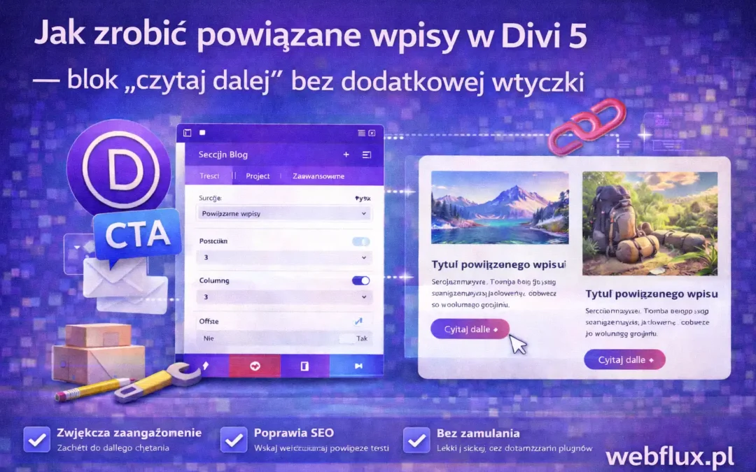 Jak zrobić powiązane wpisy w Divi 5 — blok „czytaj dalej” bez dodatkowej wtyczki
