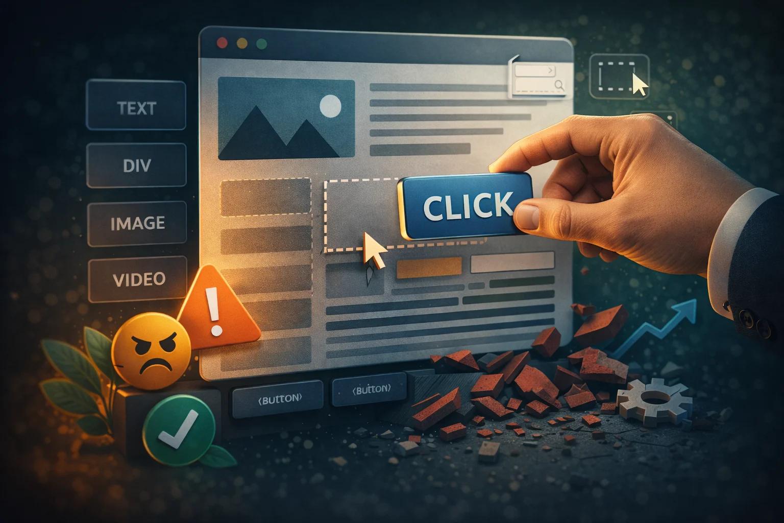 Czy builder może zepsuć dostępność, nawet jeśli strona wygląda dobrze