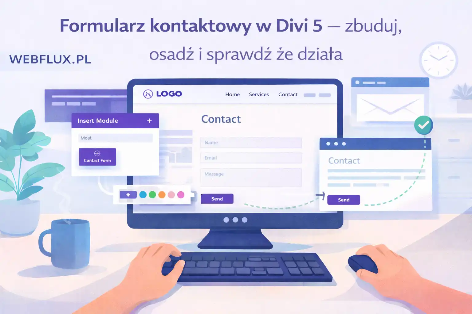 Formularz kontaktowy w Divi 5 — zbuduj, osadź i sprawdź że działa