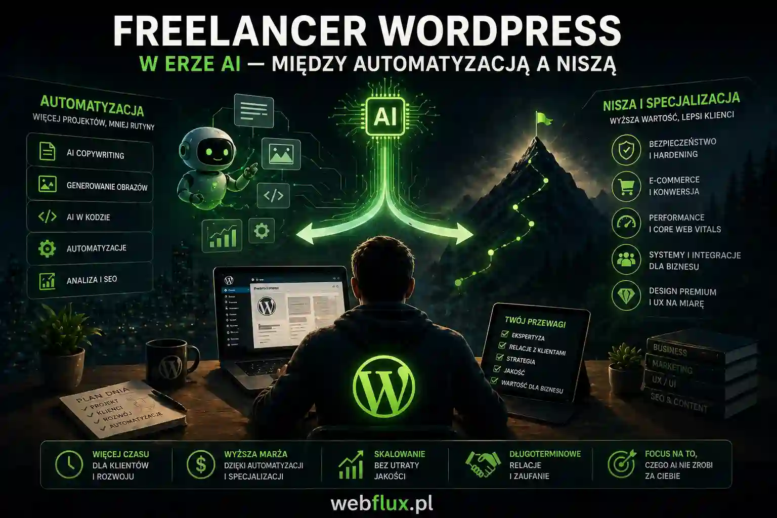 Freelancer WordPress w erze AI — między automatyzacją a niszą