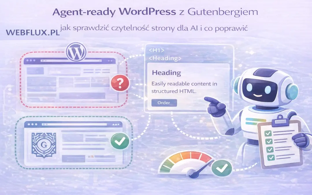 Agent-ready WordPress z Gutenbergiem — jak sprawdzić czytelność strony dla AI i co poprawić