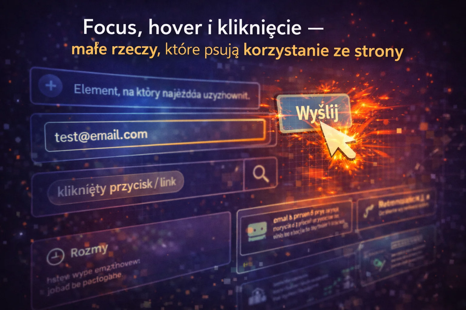 Focus, hover i kliknięcie
