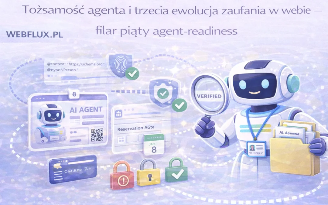 Tożsamość agenta i trzecia ewolucja zaufania w webie — filar piąty agent-readiness