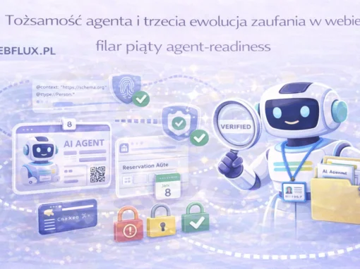 Tożsamość agenta i trzecia ewolucja zaufania w webie — filar piąty agent-readiness