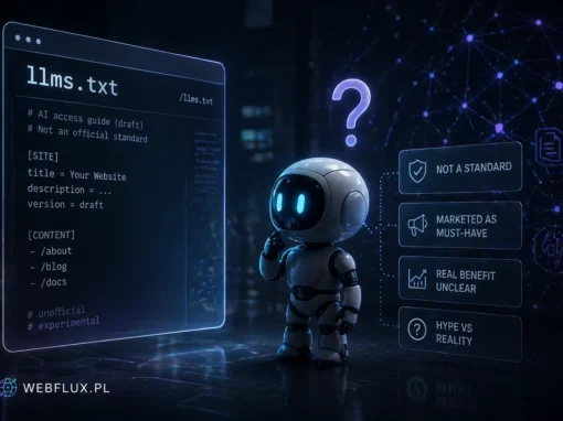 llms.txt w 2026 — dlaczego standard, którego nie ma, jest reklamowany jako must-have