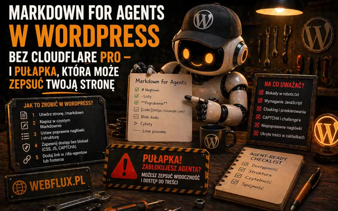 Markdown for Agents w WordPress bez Cloudflare Pro — i pułapka która może zepsuć Twoją stronę