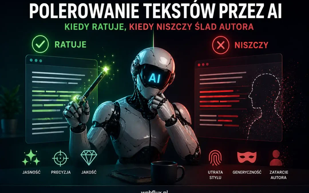 Polerowanie tekstów przez AI — kiedy ratuje, kiedy niszczy ślad autora