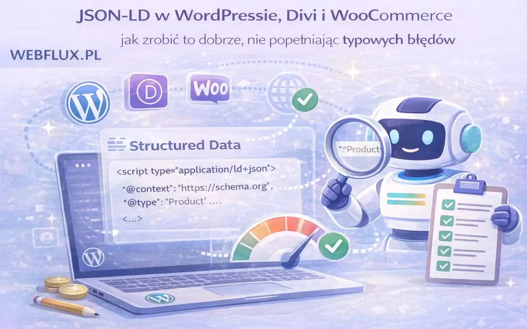 JSON-LD w WordPressie, Divi i WooCommerce — jak zrobić to dobrze, nie popełniając typowych błędów
