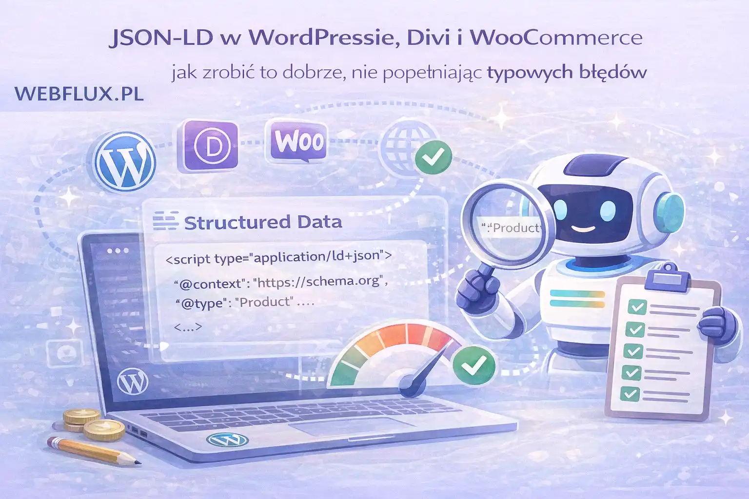 JSON-LD w WordPressie, Divi i WooCommerce — jak zrobić to dobrze, nie popełniając typowych błędów
