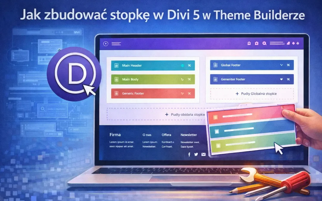Jak zbudować stopkę w Divi 5 w Theme Builderze — prosty footer krok po kroku