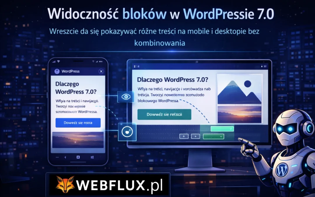 Widoczność bloków w WordPressie 7.0. Wreszcie da się pokazywać różne treści na mobile i desktopie bez kombinowania