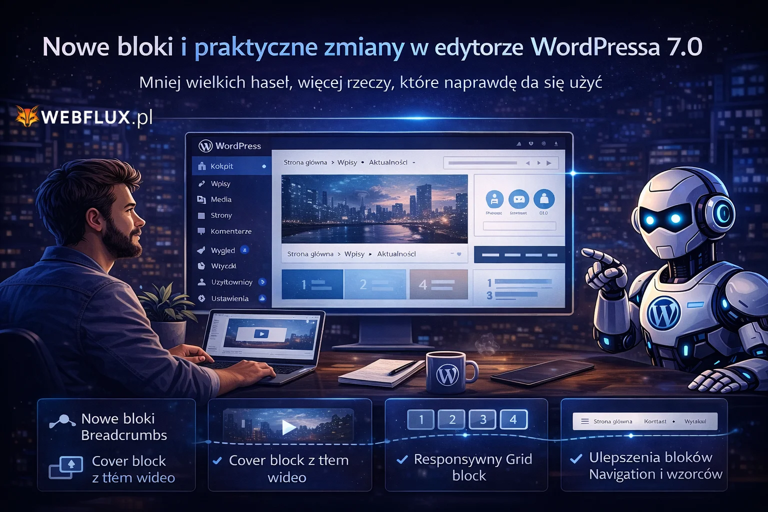 nowe bloki i usprawnienia samego edytora.