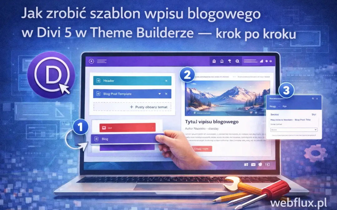 Jak zrobić szablon wpisu blogowego w Divi 5 w Theme Builderze — krok po kroku