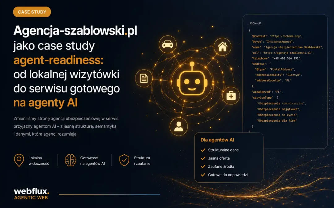 Agencja-szablowski.pl jako case study agent-readiness: od lokalnej wizytówki do serwisu gotowego na agenty AI