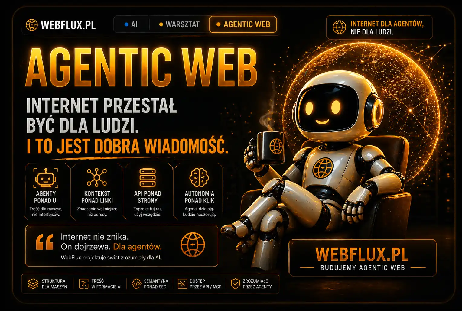 Internet nie znika, on dojrzewa dla agentów.