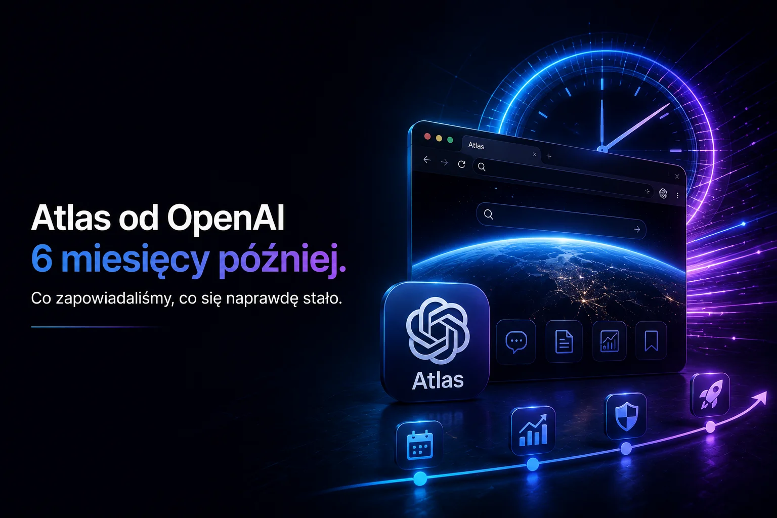 W listopadzie 2025 napisałem o Atlasie tekst który kończył się pytaniem: czy web design ma jeszcze sens? Byłem pod wrażeniem zapowiedzi, trochę przestraszony, trochę zafascynowany. Sześć miesięcy to wystarczająco długo żeby sprawdzić co z tych zapowiedzi się zmaterializowało, co się nie sprawdziło — i co okazało się ważniejsze niż myślałem.