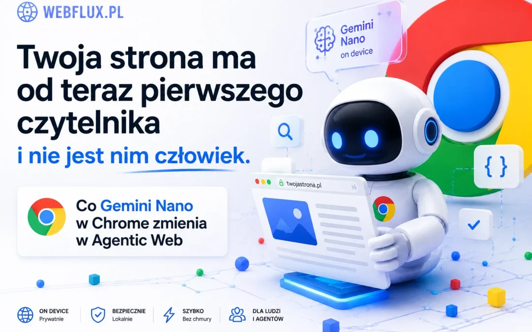 Twoja strona ma od teraz pierwszego czytelnika i nie jest nim człowiek. Co Gemini Nano w Chrome zmienia w Agentic Web