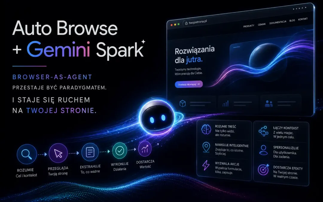 Auto Browse + Gemini Spark — kiedy Browser-as-Agent przestaje być paradygmatem i staje się ruchem na twojej stronie