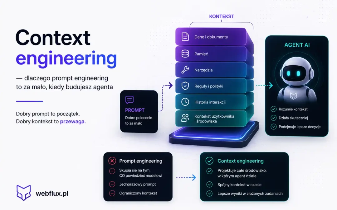 Context engineering — dlaczego prompt engineering to za mało, kiedy budujesz agenta
