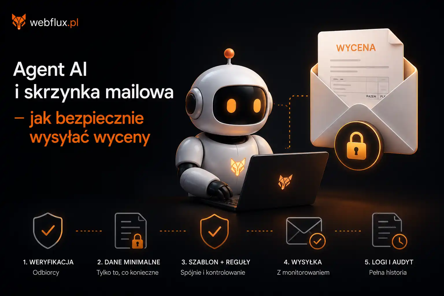 jakie jest najprostsze i najbezpieczniejsze rozwiązanie w sytuacji, gdy agent ai ma dostęp do skrzynki mailowej i ma za zadanie wysyłać wyceny do klientów?