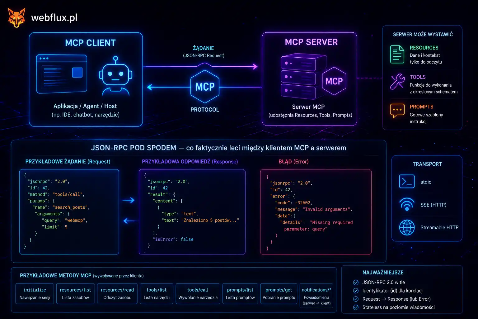 JSON-RPC pod spodem — co faktycznie leci między klientem MCP a serwerem