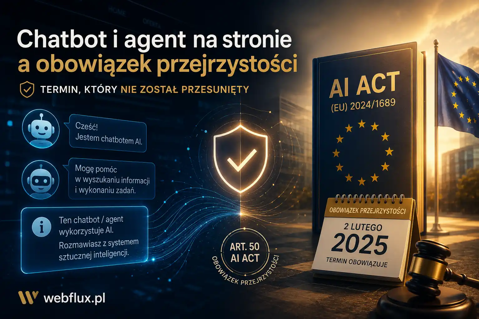 Chatbot i agent na stronie a obowiązek przejrzystości — termin, który nie został przesunięty