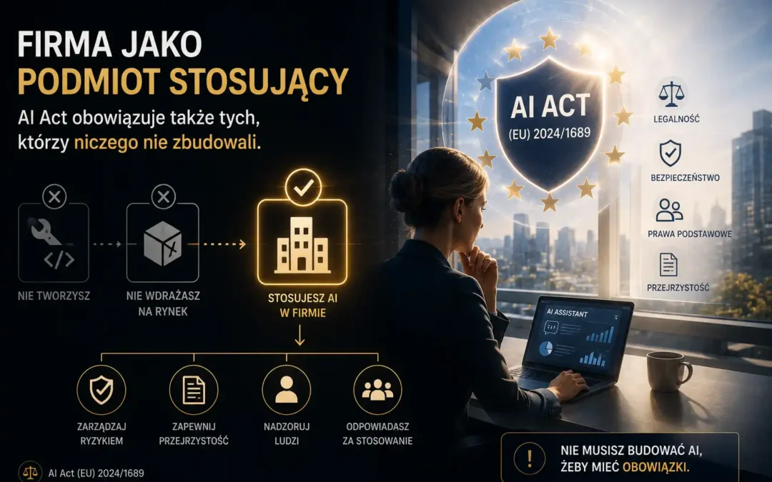 Firma jako podmiot stosujący — AI Act obowiązuje także tych, którzy niczego nie zbudowali