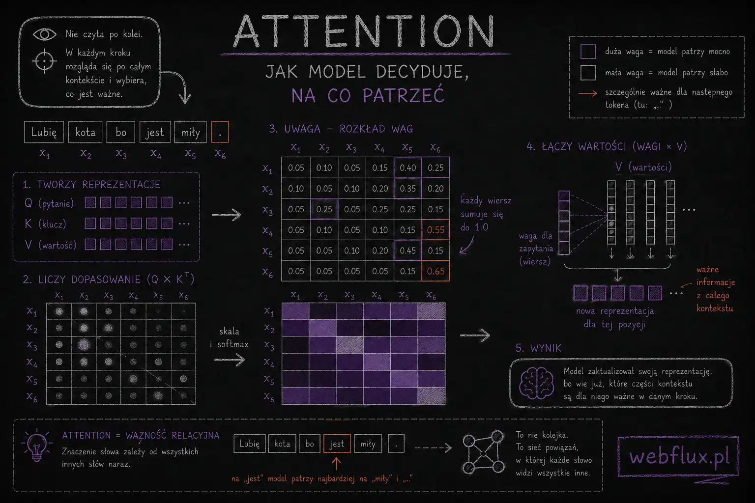 Attention — jak model decyduje, na co patrzeć