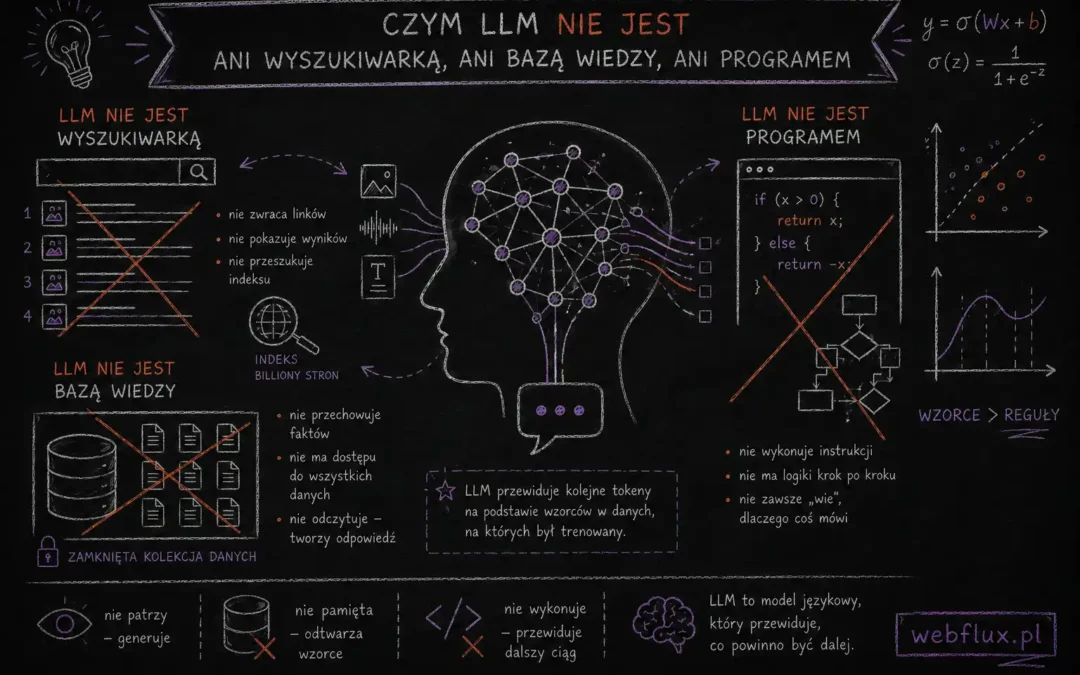 Czym LLM nie jest — ani wyszukiwarką, ani bazą wiedzy, ani programem