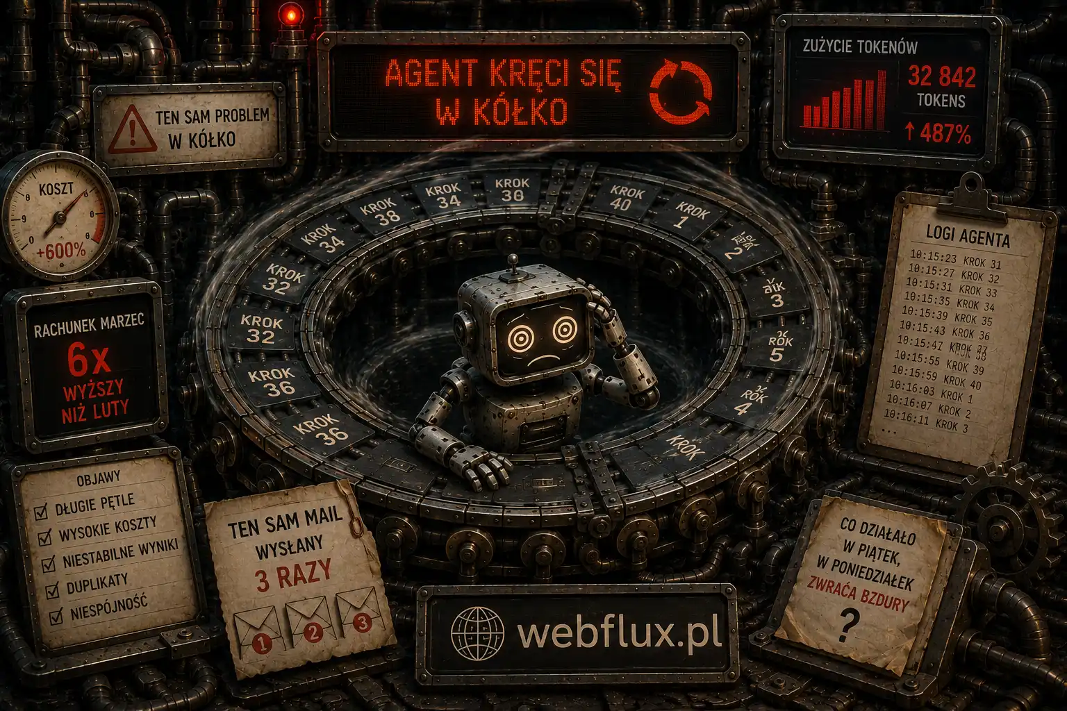 Agent kręci się w kółko