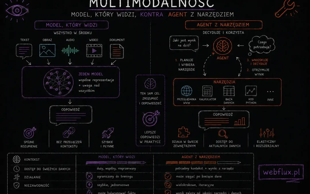 Multimodalność — model, który widzi, kontra agent z narzędziem