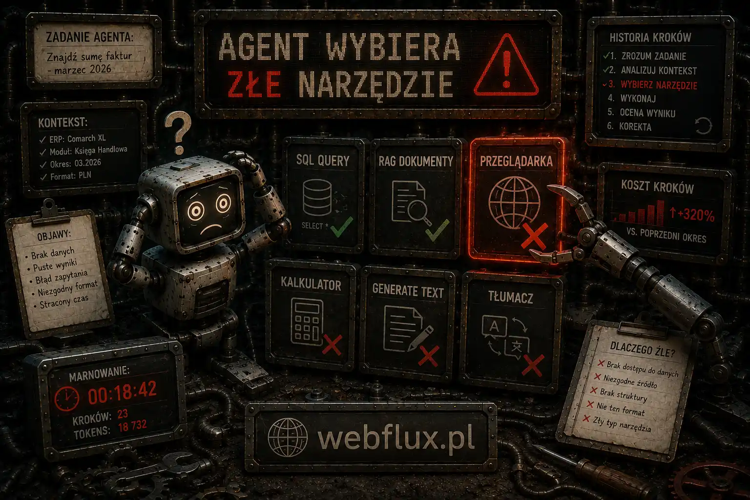 Agent wybiera złe narzędzie
