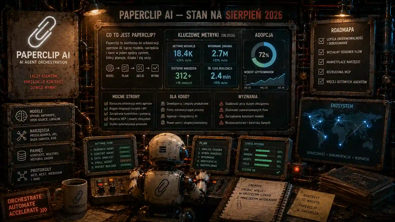 Paperclip AI — stan na sierpień 2026