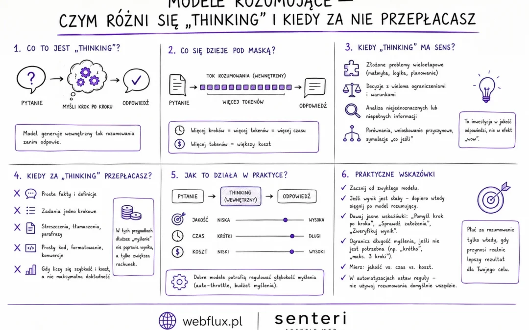 Modele rozumujące — czym różni się „thinking” i kiedy za nie przepłacasz