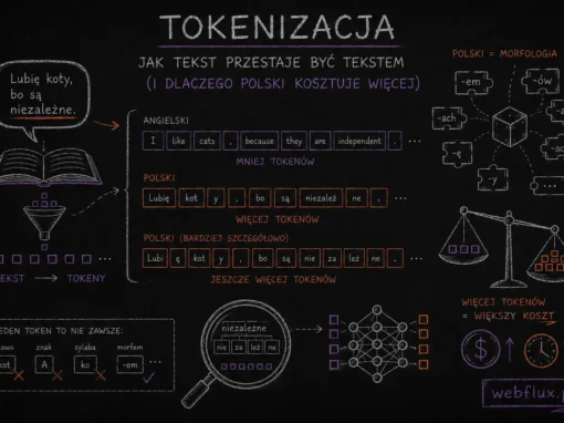 Tokenizacja — jak tekst przestaje być tekstem (i dlaczego polski kosztuje więcej) Tokenizacja — jak tekst przestaje być tekstem (i dlaczego polski kosztuje więcej)