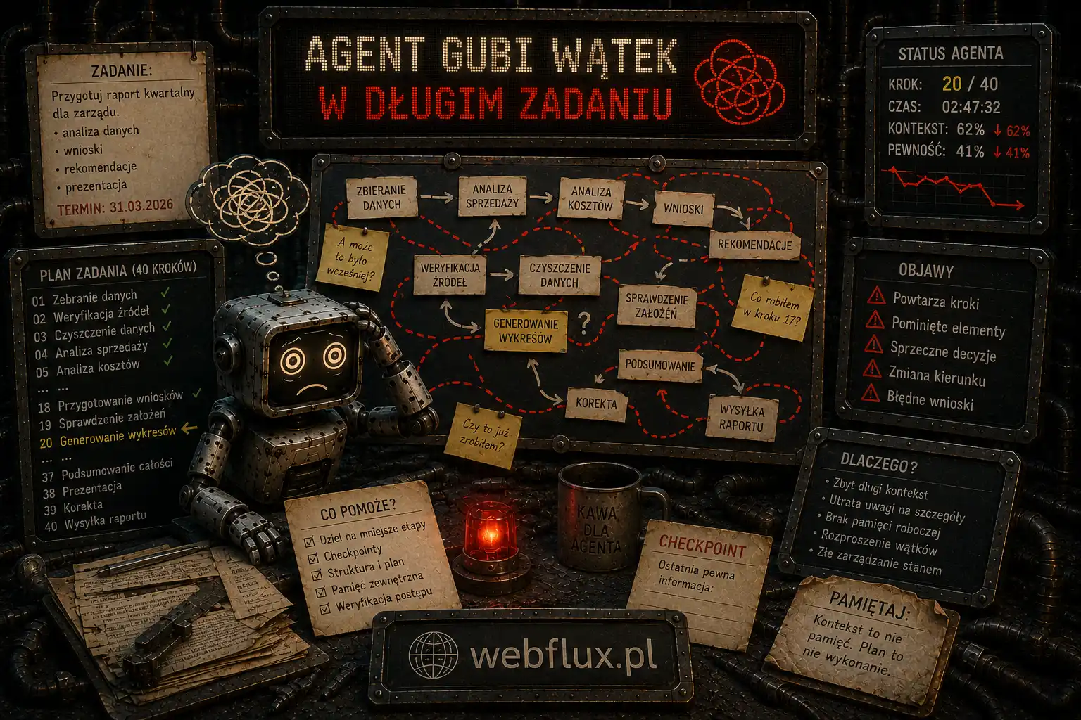 Agent gubi wątek w długim zadaniu